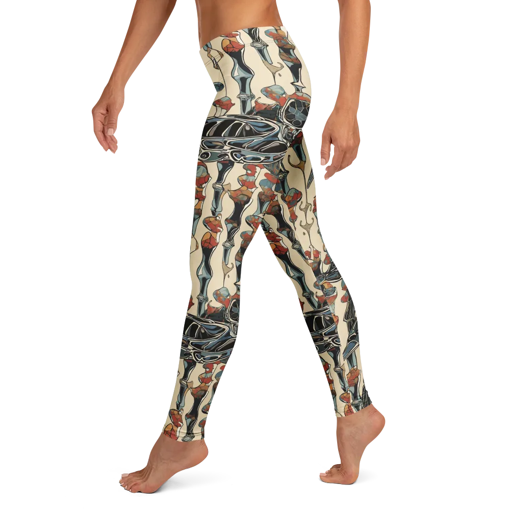 Venetian Fossils on Leggings — Left