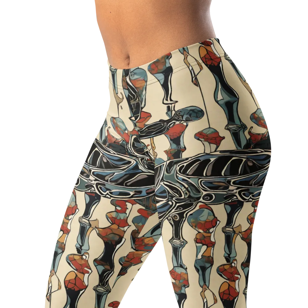Venetian Fossils on Leggings — Left Front