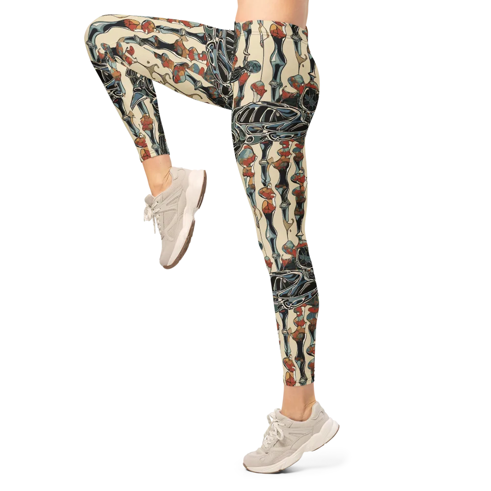 Venetian Fossils on Leggings — Left