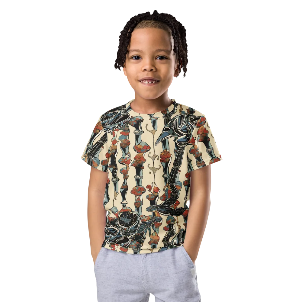 Venetian Fossils on Kids Crew Neck T-Shirt — Front