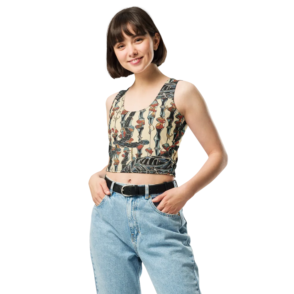 Venetian Fossils on Crop Top — Front