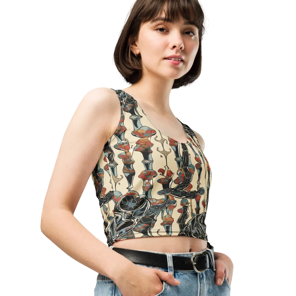 Venetian Fossils on Crop Top — Right Front