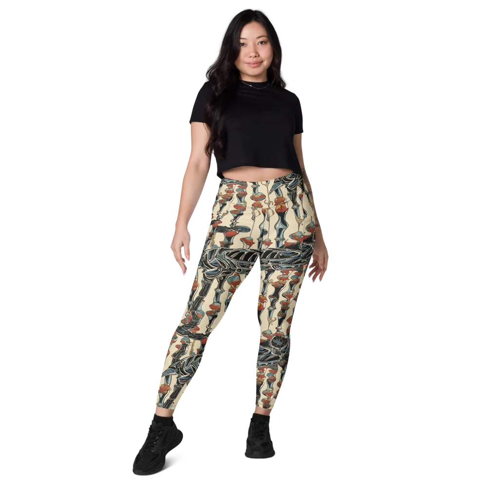 Venetian Fossils on Leggings with Pockets — Front