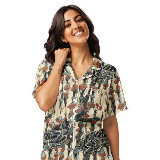 Venetian Fossils on a Women's Short Sleeve Pajama Top