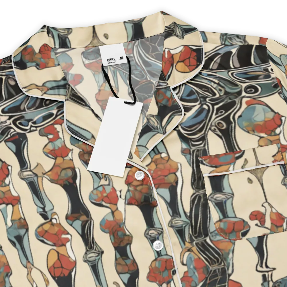 Venetian Fossils on Women's Short Sleeve Pajama Top — Product details