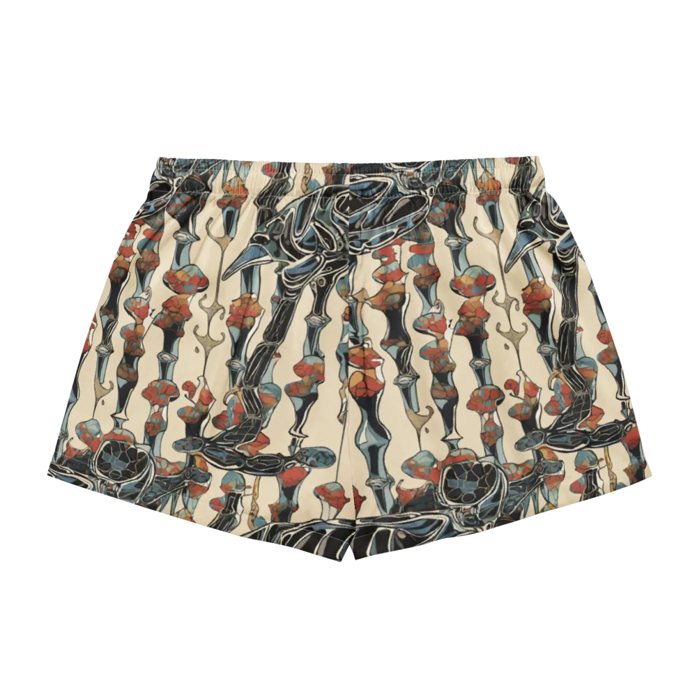 Venetian Fossils on Women's Pajama Shorts — Back