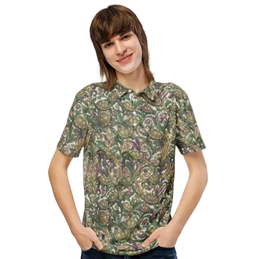 Tortoise Conservatory on a Men's Slim Fit Polo Shirt