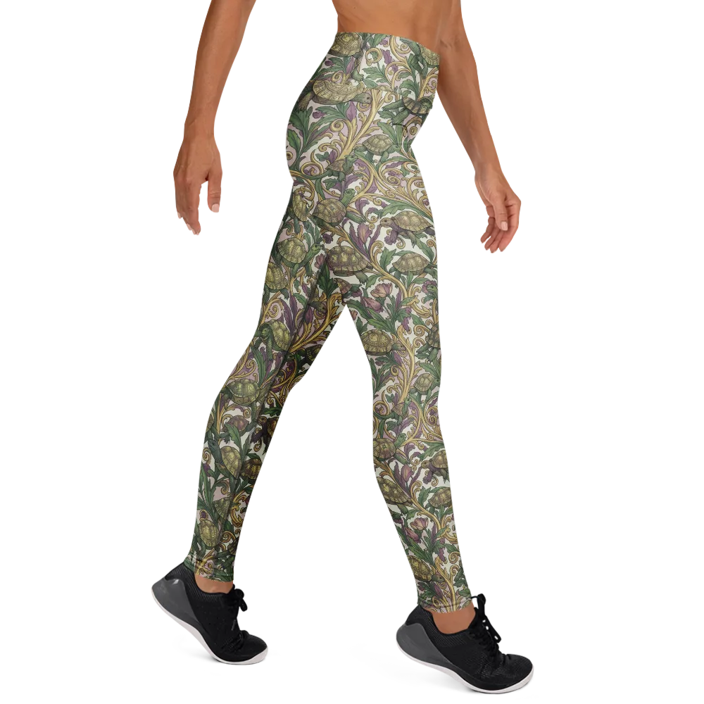 Tortoise Conservatory on Yoga Leggings — Right
