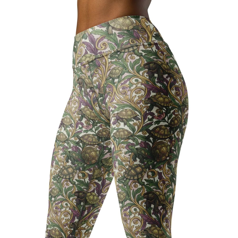 Tortoise Conservatory on Yoga Leggings — Left Front
