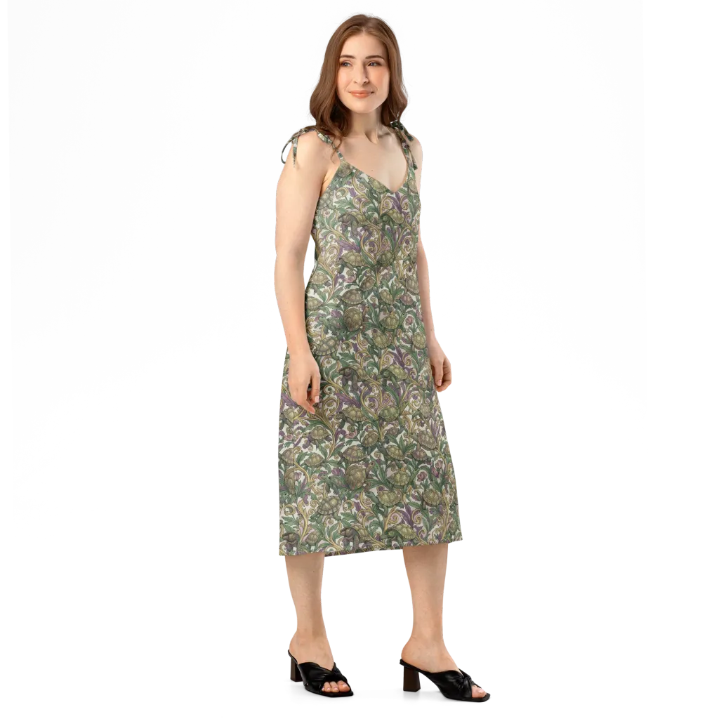 Tortoise Conservatory on Slip Dress — Right Front