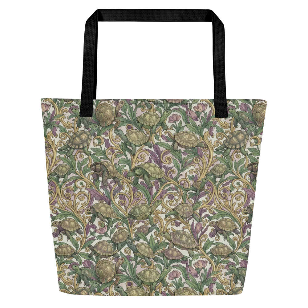 Tortoise Conservatory on Large Tote Bag W/ Pocket — Front