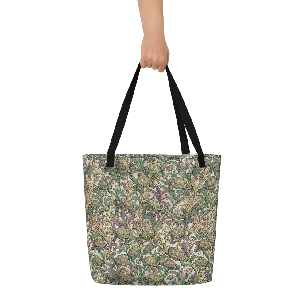 Tortoise Conservatory on Large Tote Bag W/ Pocket — Front