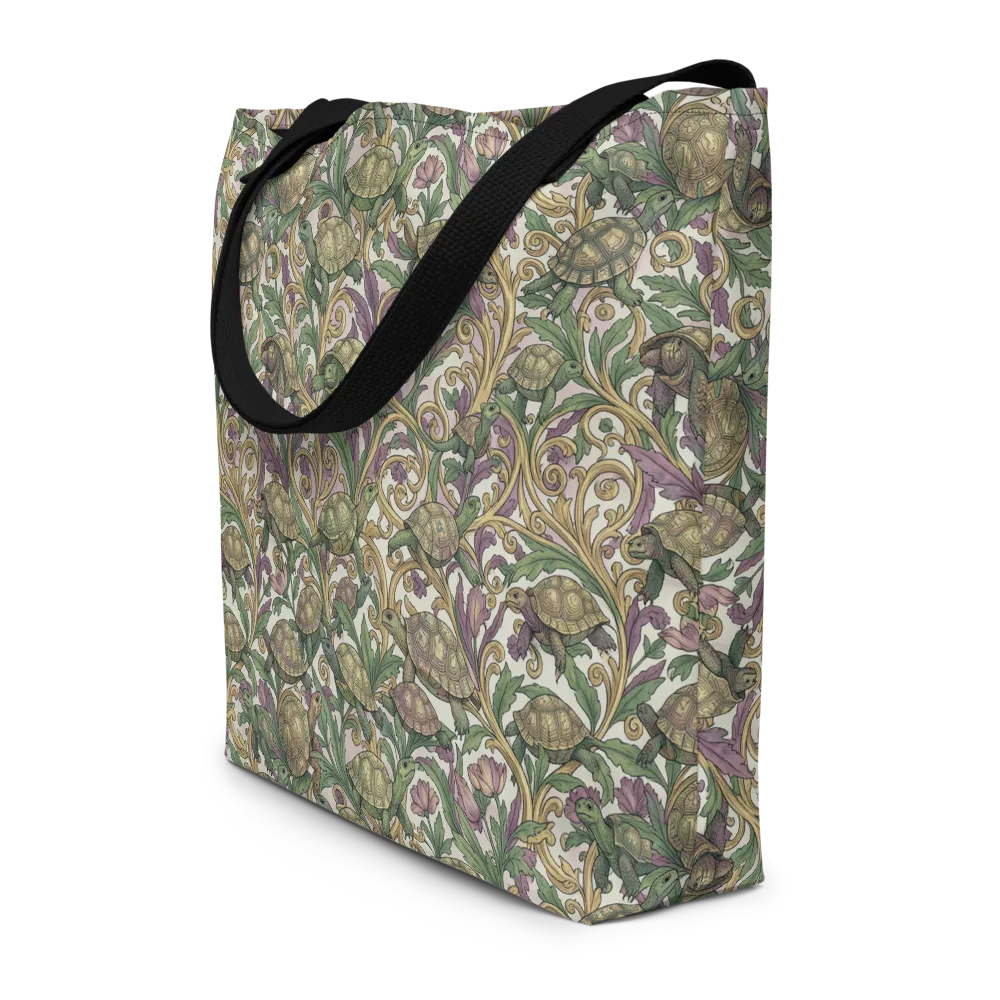 Tortoise Conservatory on Large Tote Bag W/ Pocket — Front