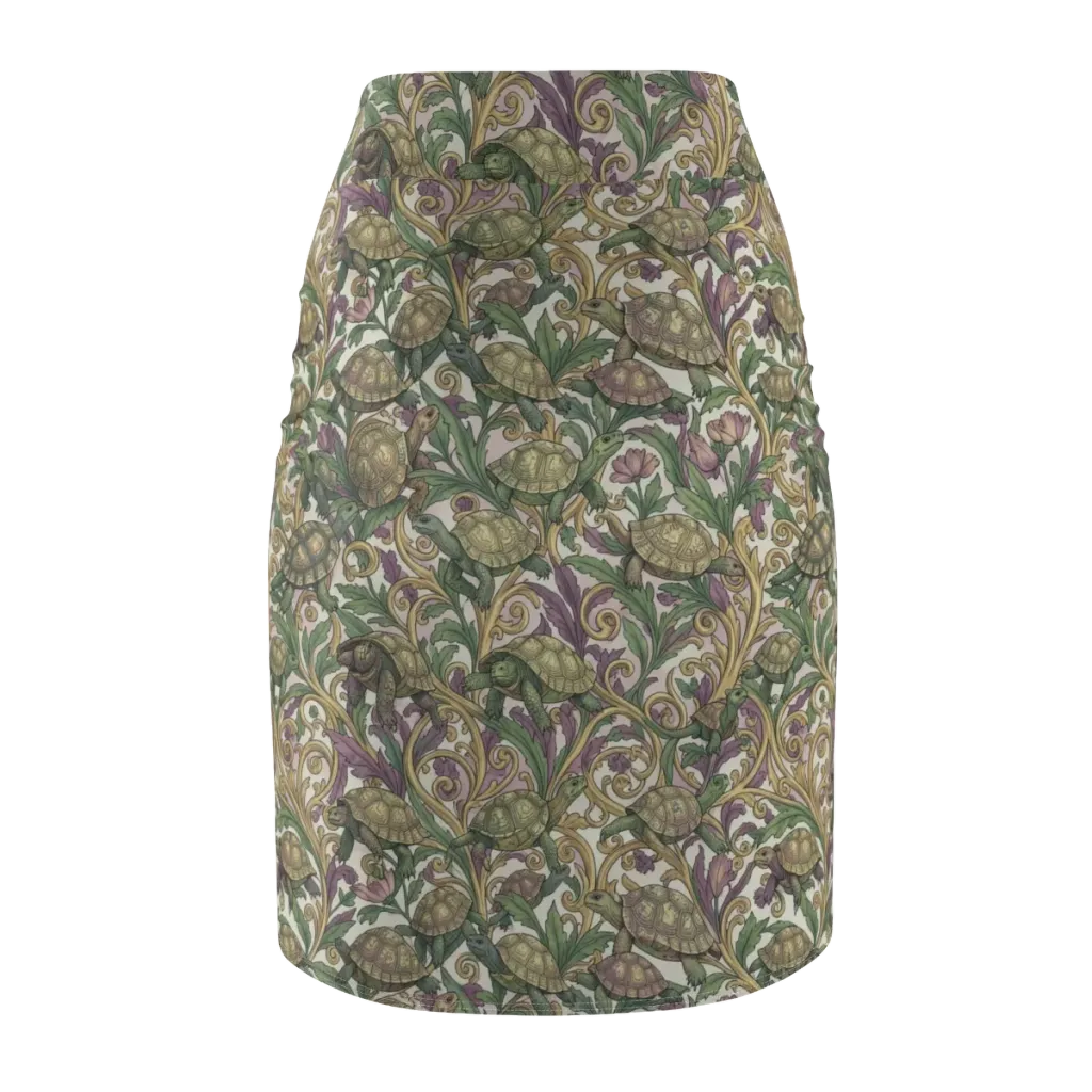 Tortoise Conservatory on Pencil Skirt — Back