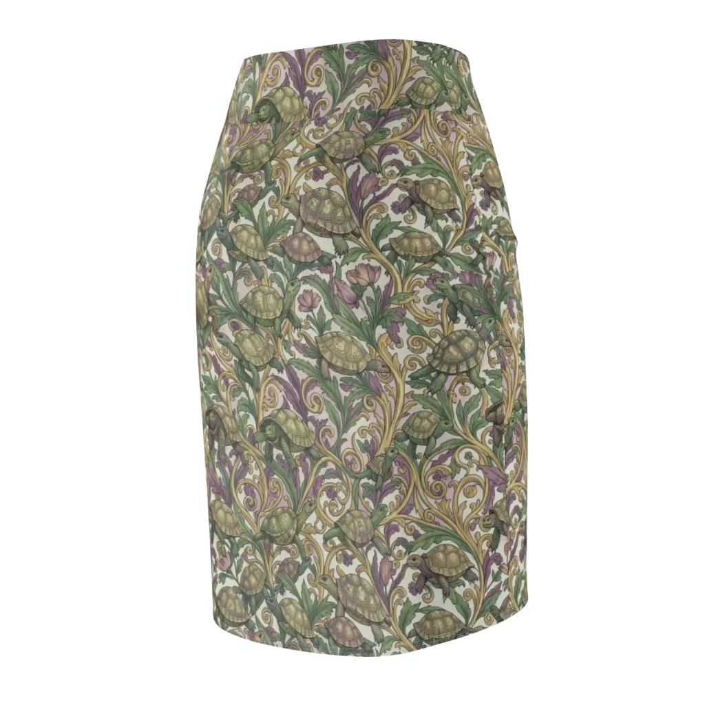 Tortoise Conservatory on Pencil Skirt — Back Side