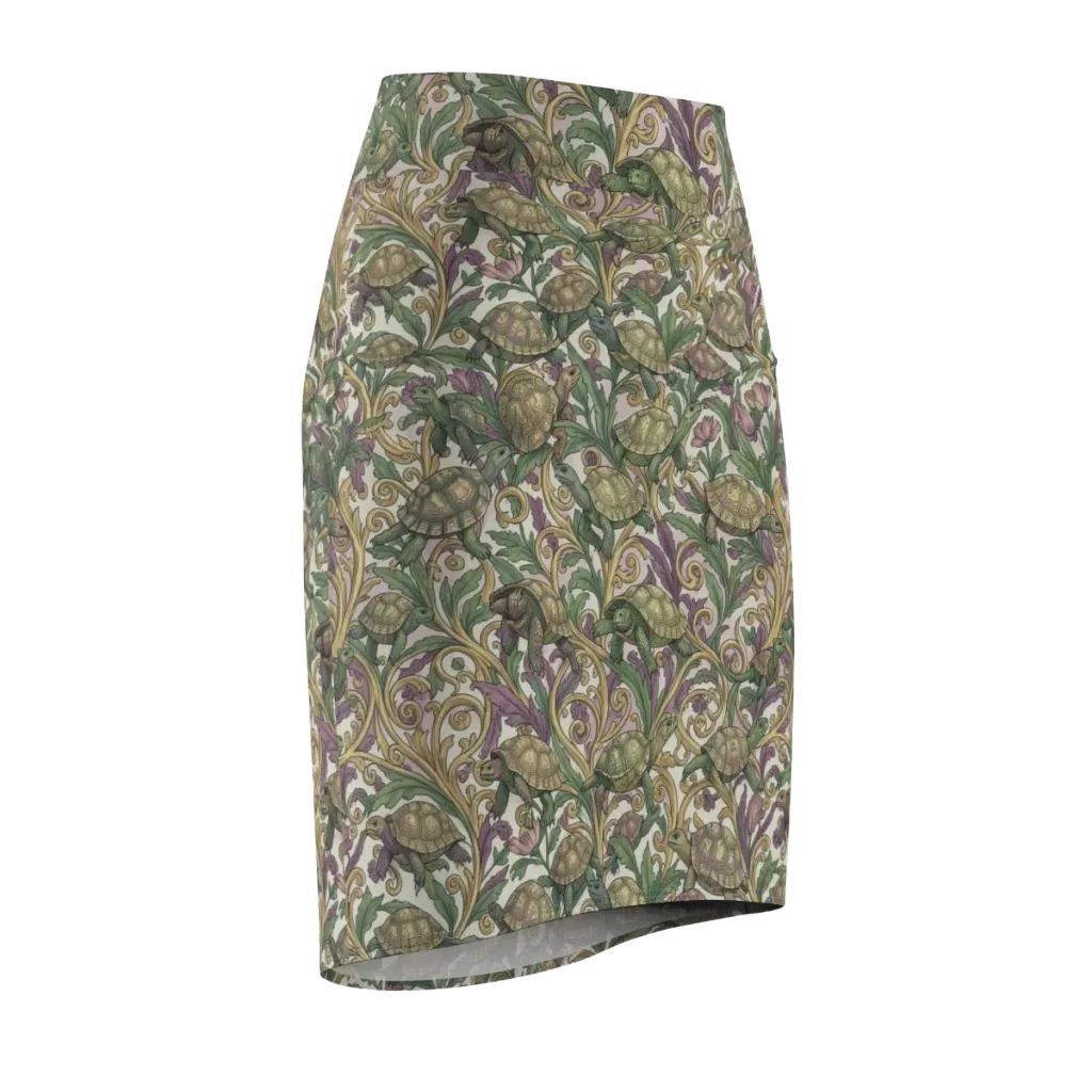 Tortoise Conservatory on Pencil Skirt — Front Side