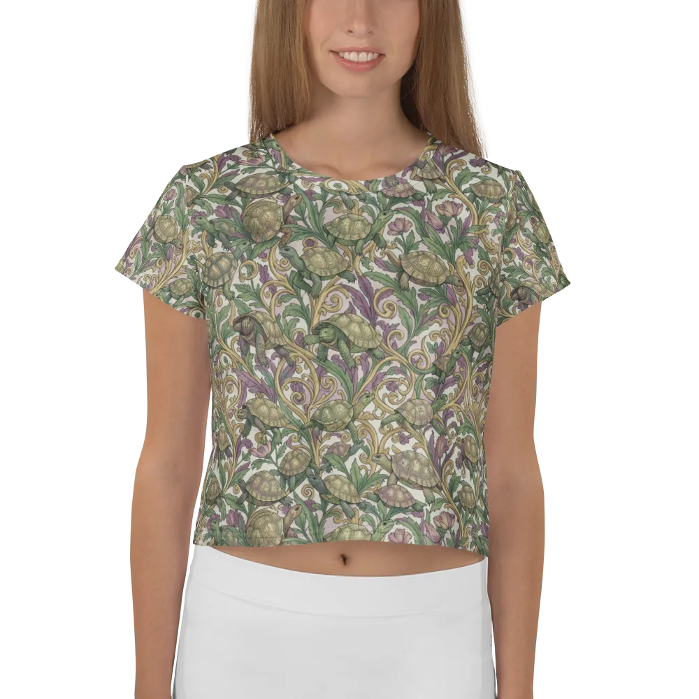 Tortoise Conservatory on Crop Tee — Front