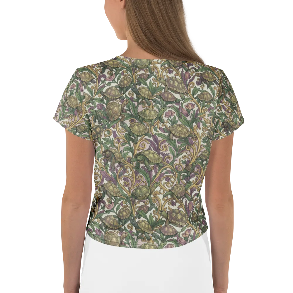 Tortoise Conservatory on Crop Tee — Back