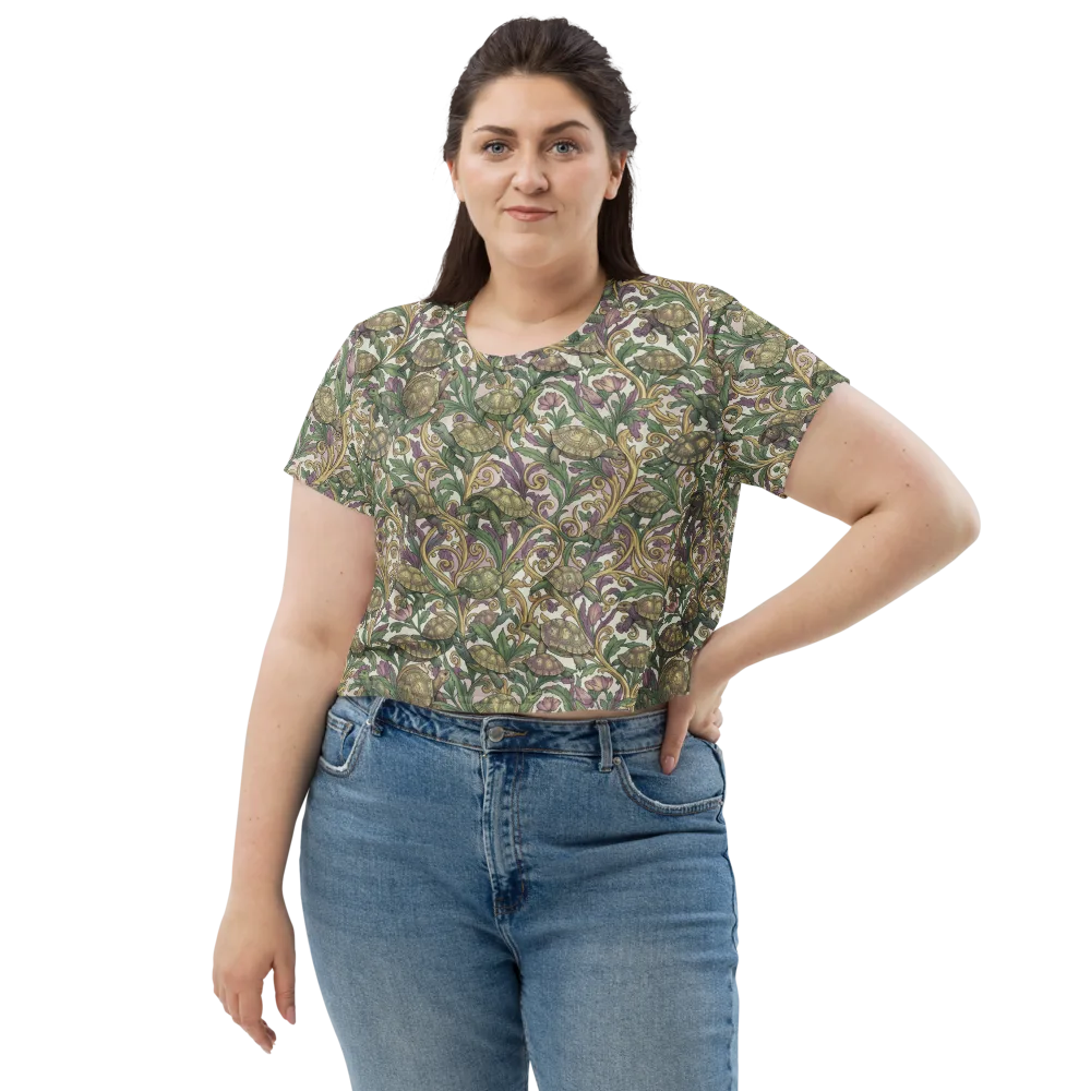 Tortoise Conservatory on Crop Tee — Front