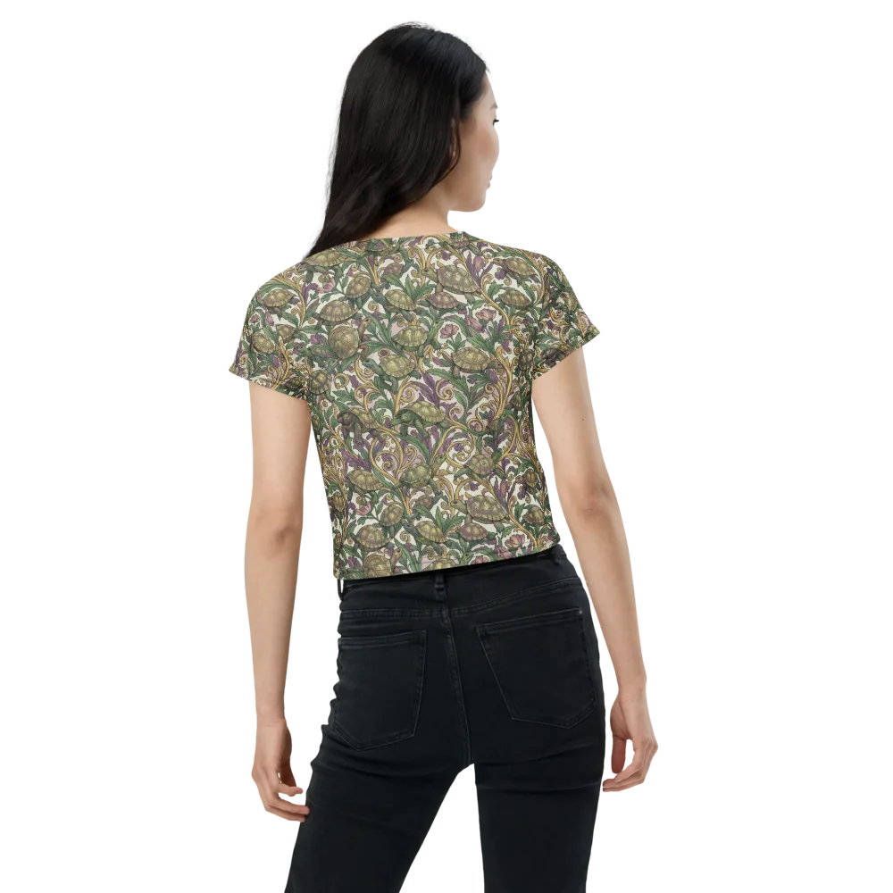 Tortoise Conservatory on Crop Tee — Back