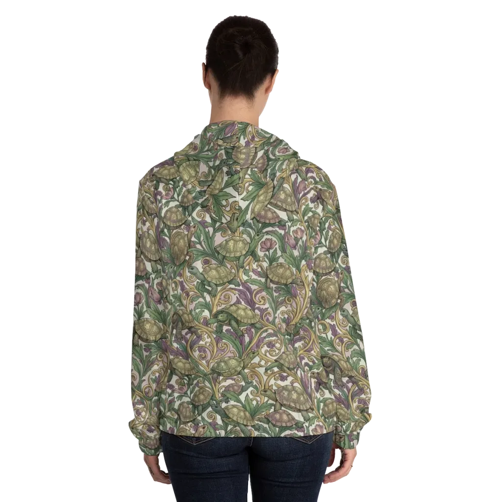 Tortoise Conservatory on Women's Full-Zip Hoodie — Back On Person