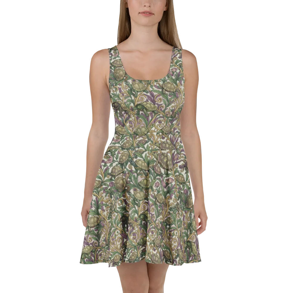 Tortoise Conservatory on Skater Dress — Front