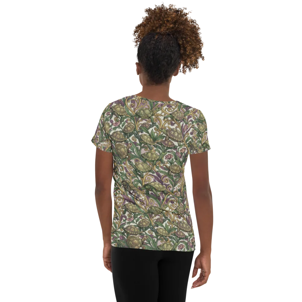 Tortoise Conservatory on Women's Athletic T-Shirt — Back