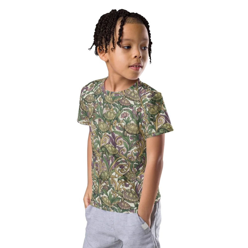 Tortoise Conservatory on Kids Crew Neck T-Shirt — Left Front