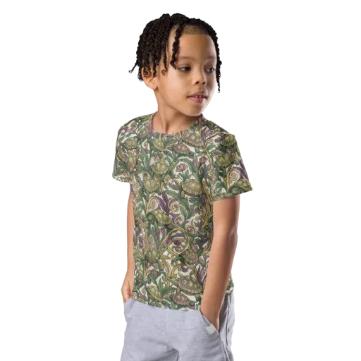 Tortoise Conservatory on a Kids Crew Neck T-Shirt