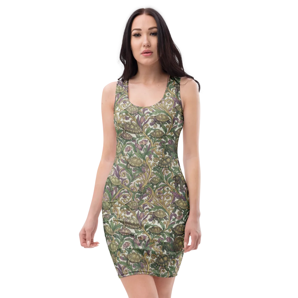 Tortoise Conservatory on Bodycon Dress — Front