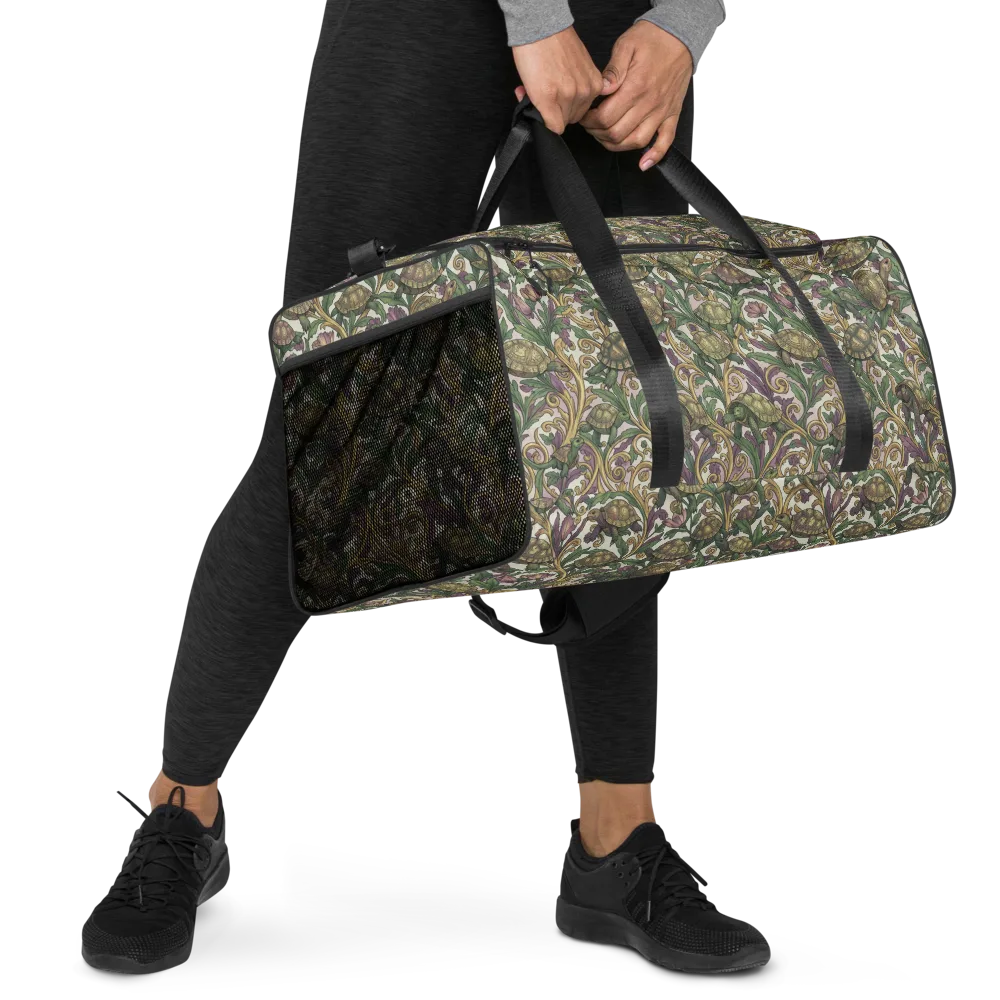 Tortoise Conservatory on Duffle Bag — Right Front
