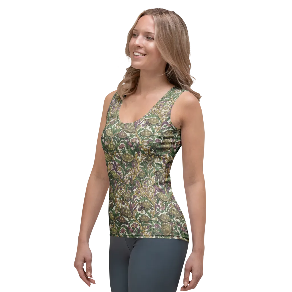 Tortoise Conservatory on Women's Tank Top — Left Front