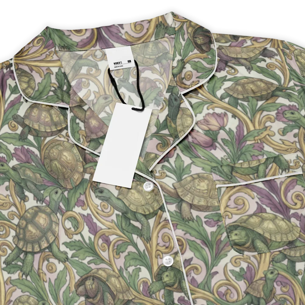 Tortoise Conservatory on Women's Short Sleeve Pajama Top — Product details