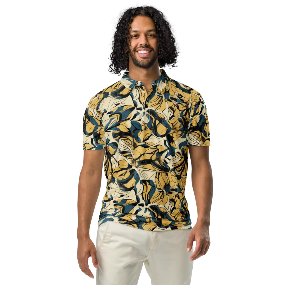 Indigo Marigold on Men's Slim Fit Polo Shirt — Front