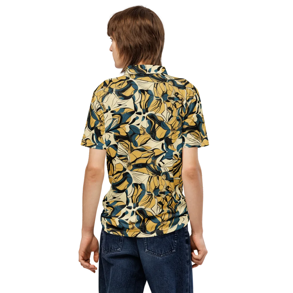 Indigo Marigold on Men's Slim Fit Polo Shirt — Back
