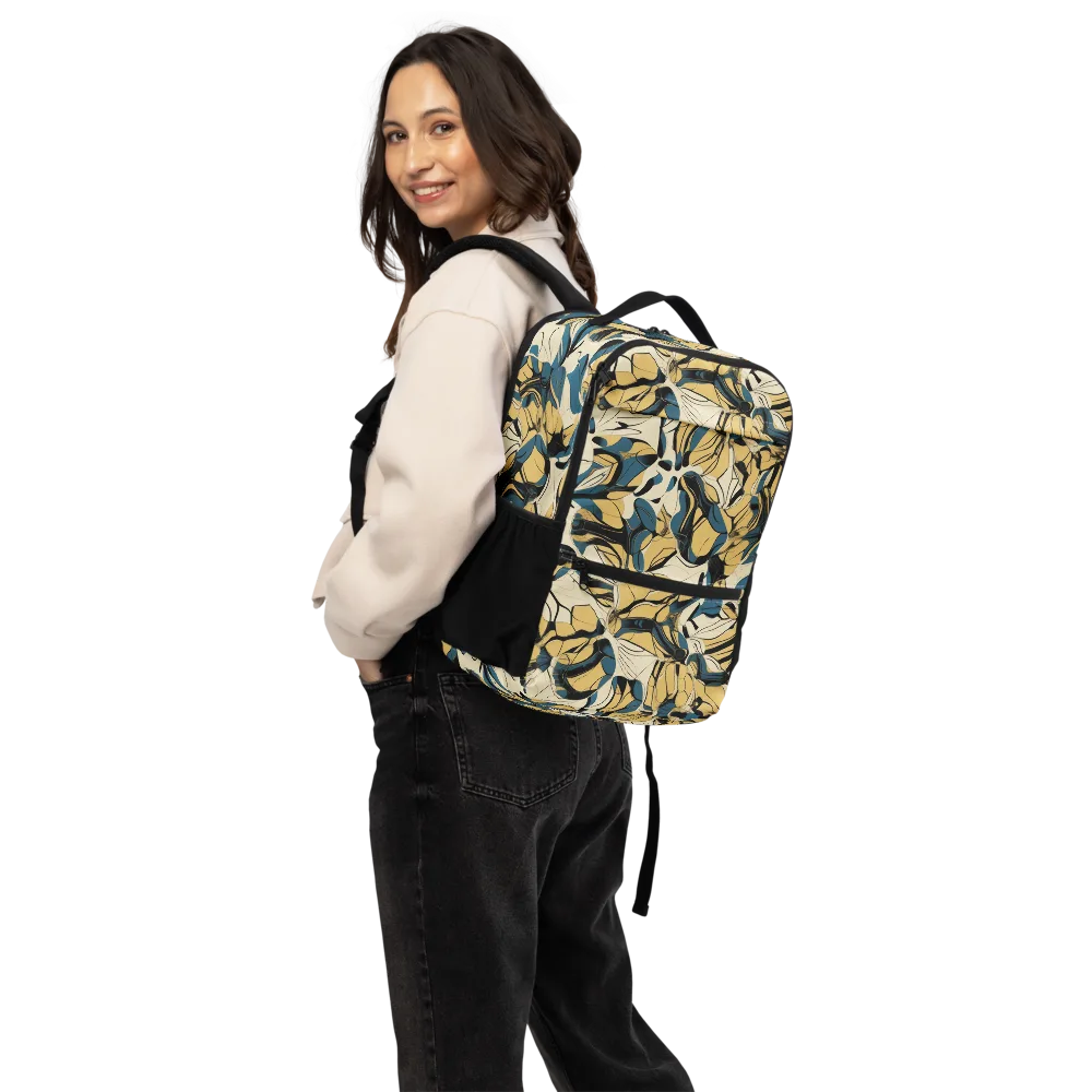 Indigo Marigold on Utility Backpack — Back