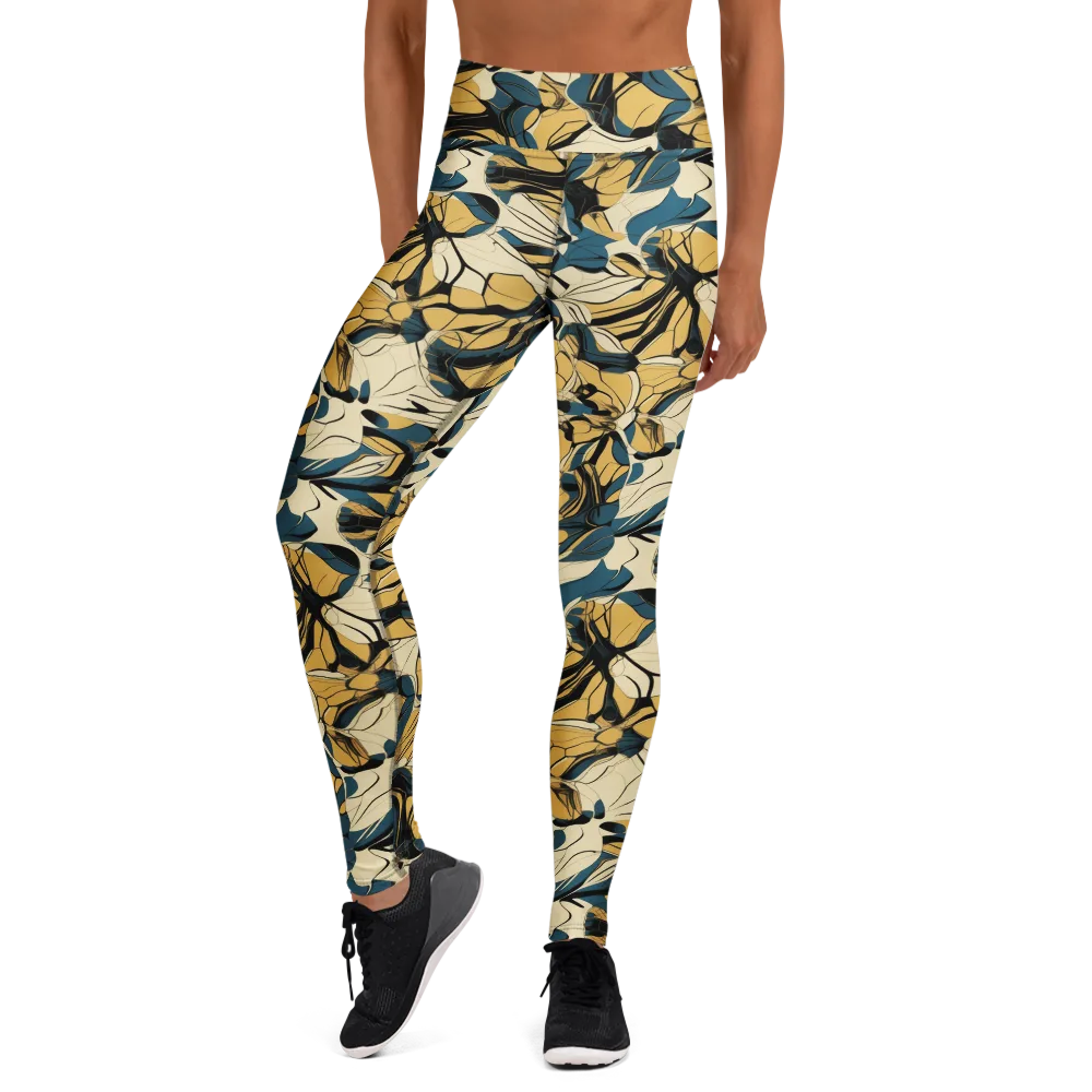 Indigo Marigold on Yoga Leggings — Front