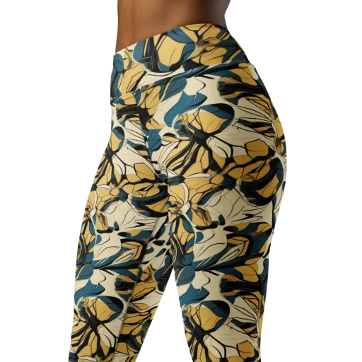 Indigo Marigold on a Yoga Leggings