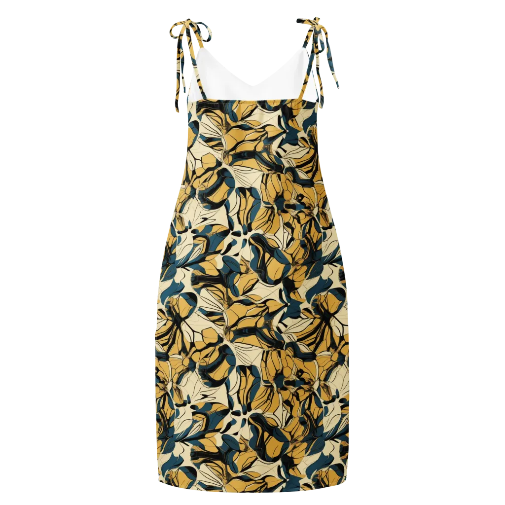 Indigo Marigold on Slip Dress — Back