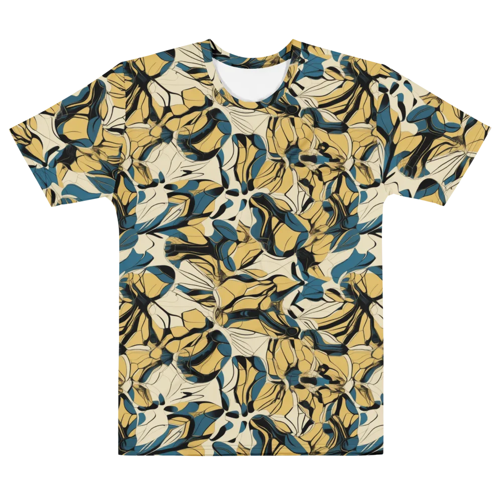 Indigo Marigold on Men's Cotton Crew Neck T-Shirt — Front