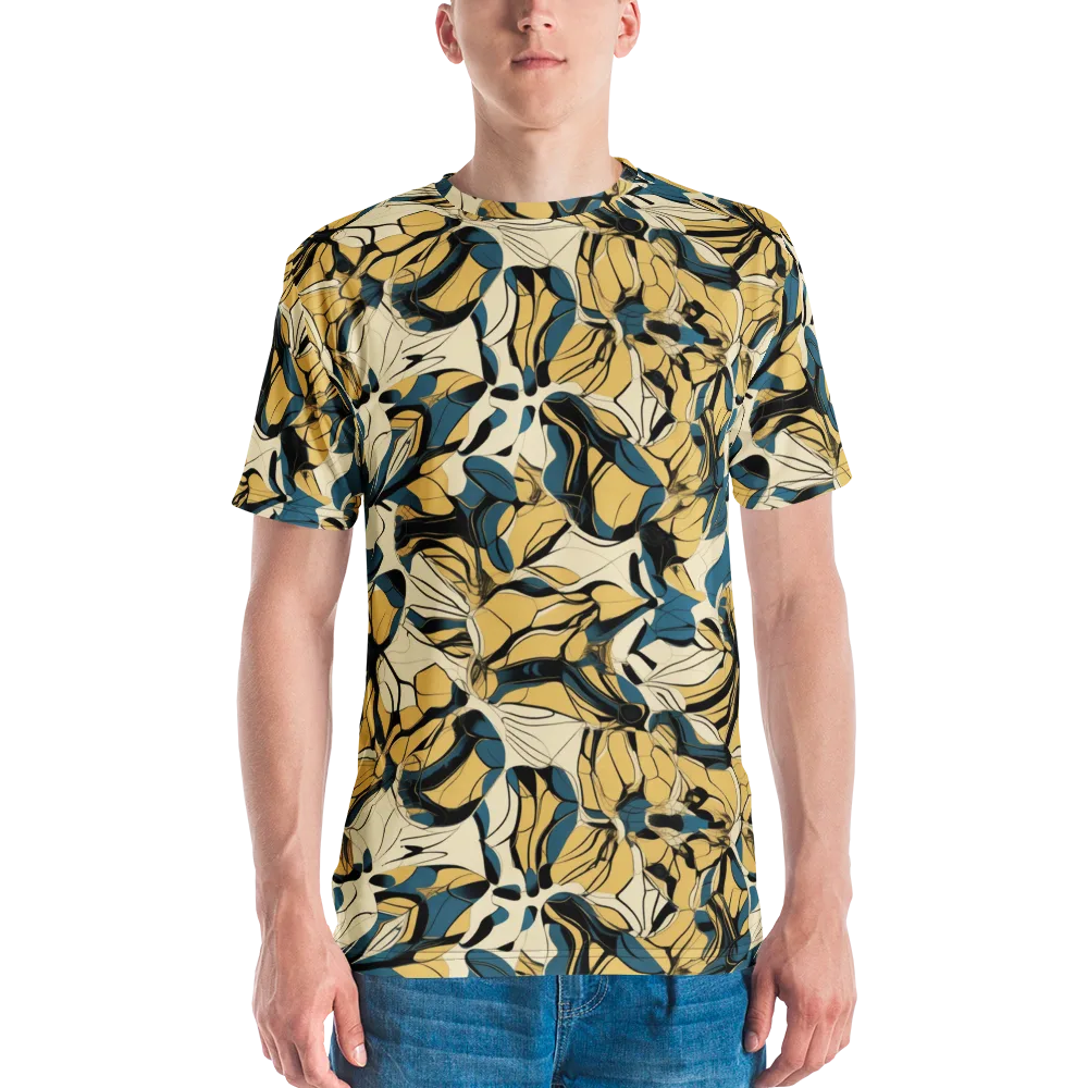 Indigo Marigold on Men's Crew Neck T-Shirt — Front