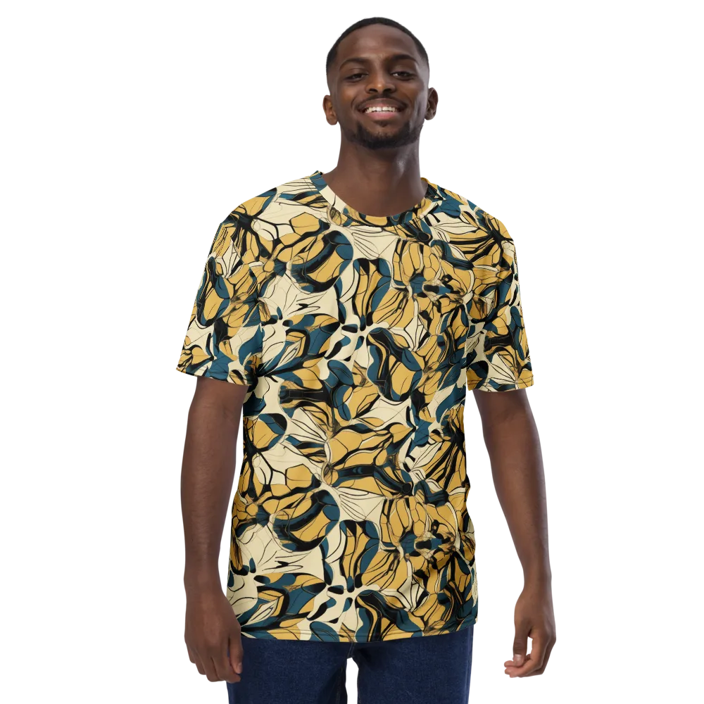 Indigo Marigold on Men's Crew Neck T-Shirt — Front