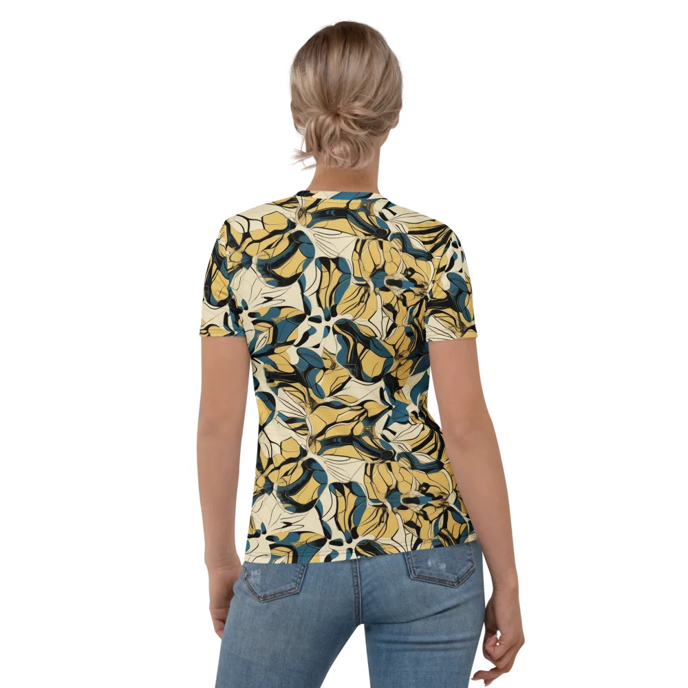 Indigo Marigold on Women's Crew Neck T-Shirt — Back