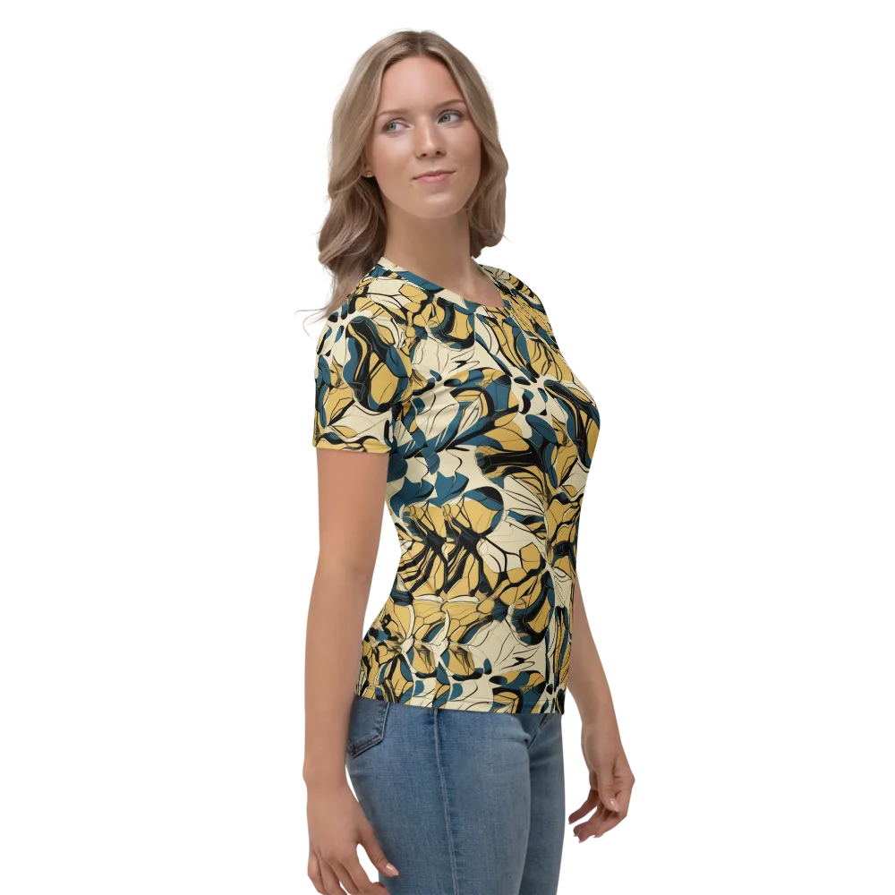 Indigo Marigold on Women's Crew Neck T-Shirt — Right