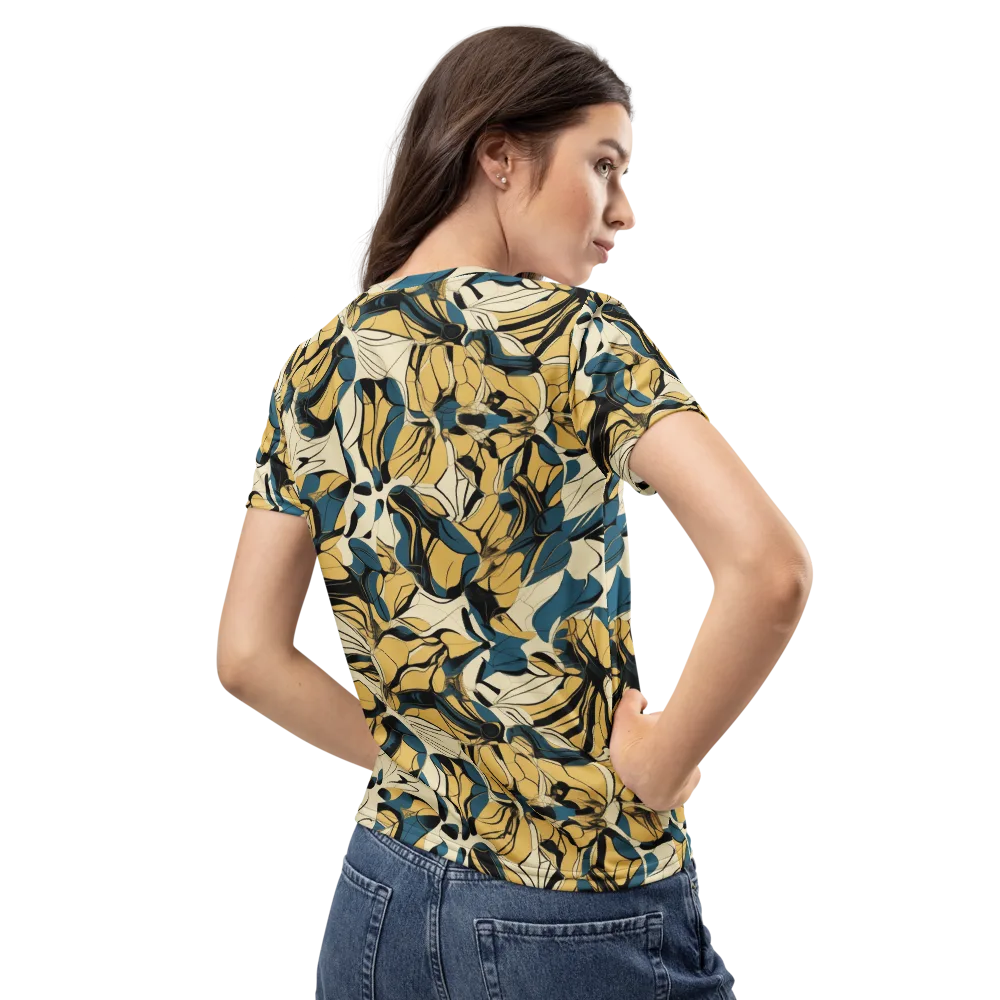 Indigo Marigold on Women's Crew Neck T-Shirt — Back