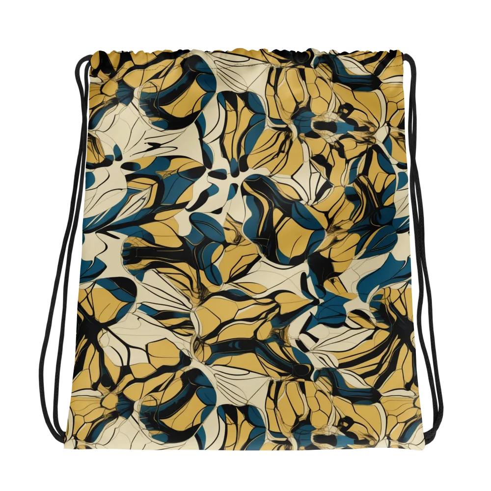 Indigo Marigold on Drawstring Bag — Photo