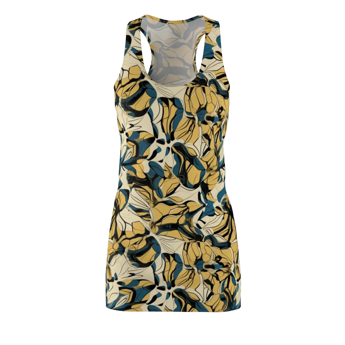 Indigo Marigold on Racerback Dress — Front