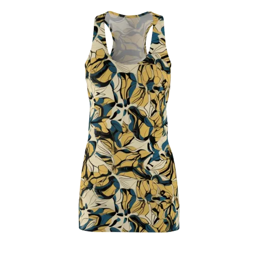 Indigo Marigold on a Racerback Dress