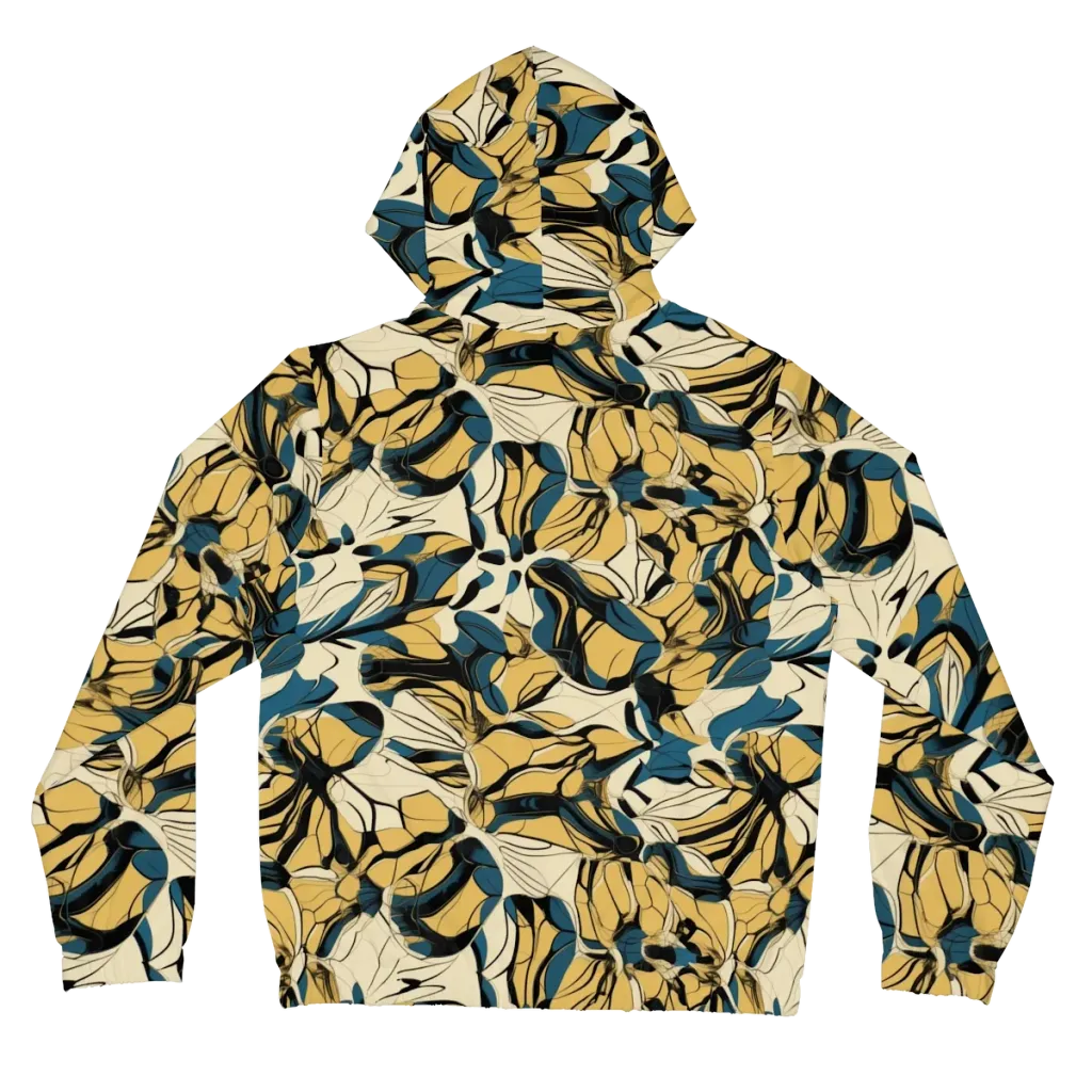 Indigo Marigold on Women's Full-Zip Hoodie — Back