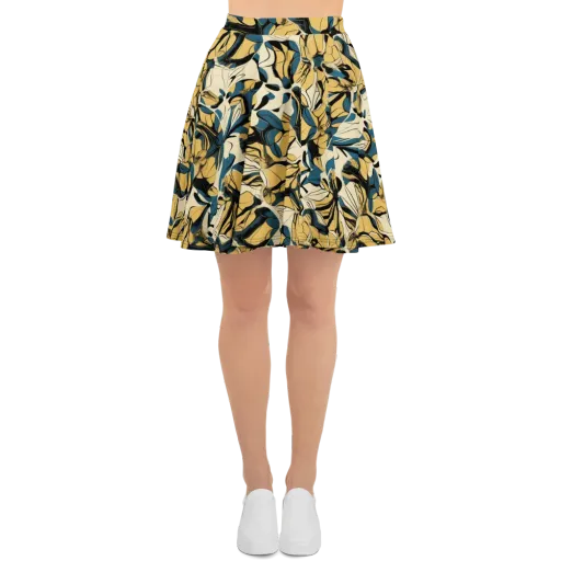 Indigo Marigold on a Skater Skirt